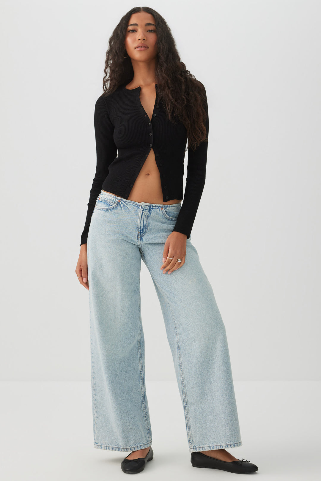 Fitted Ribbed Cardigan