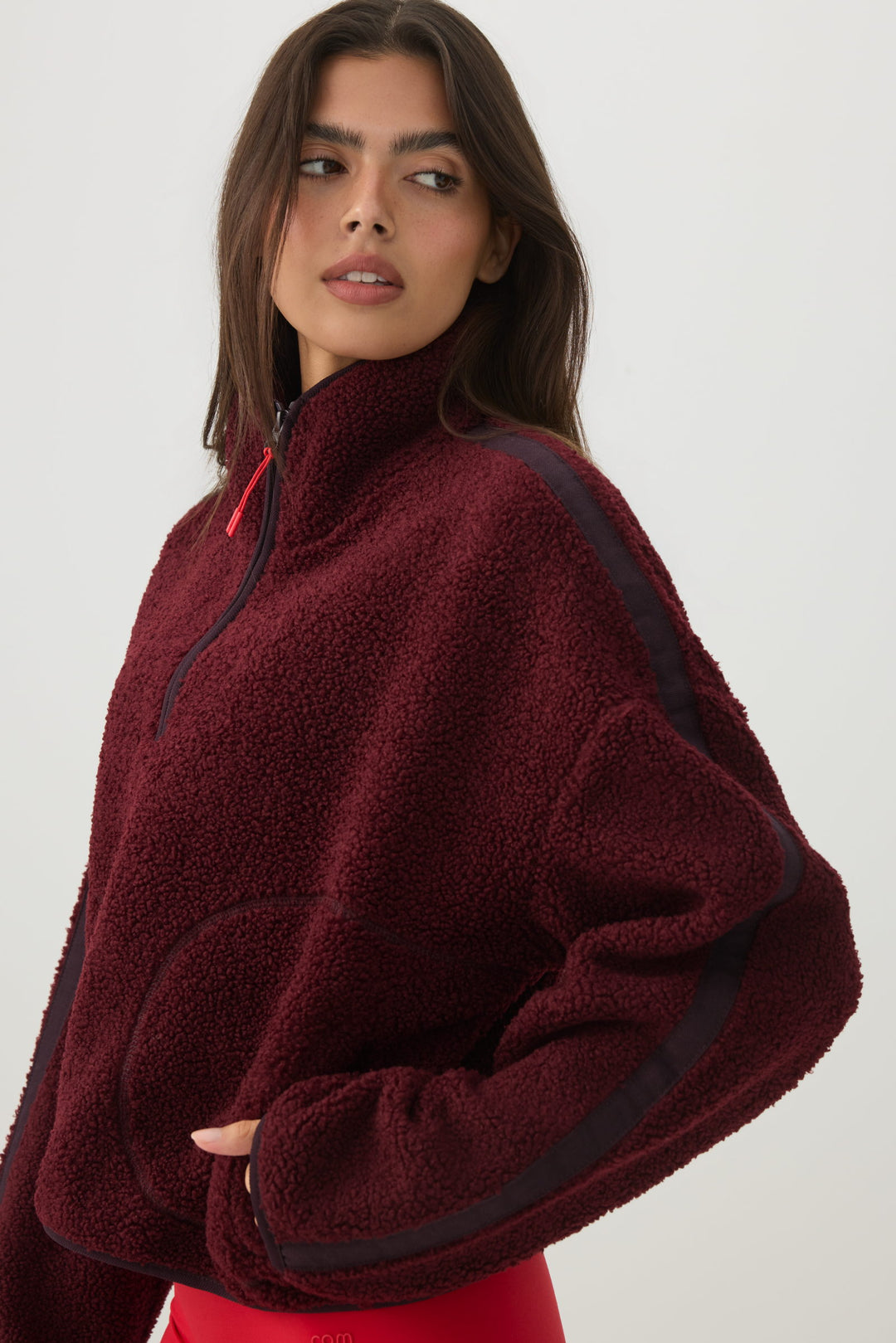 Manteau à glissière 3/4 en sherpa camactive™ 