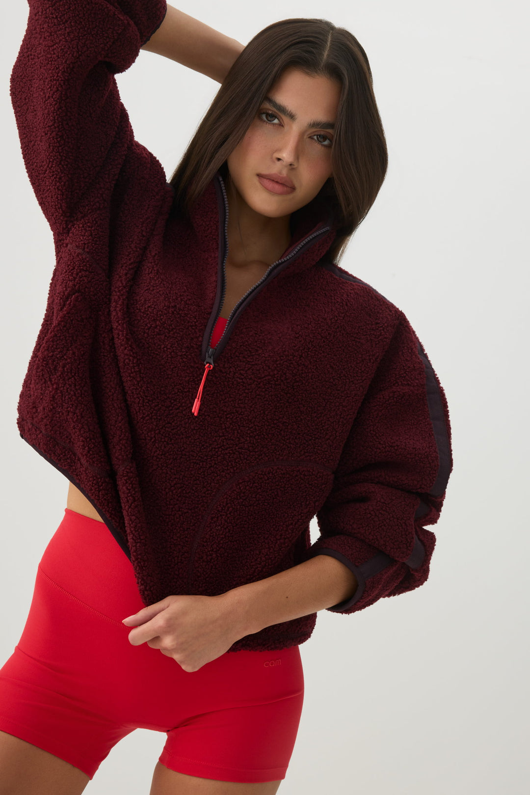 Manteau à glissière 3/4 en sherpa camactive™ 