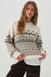 MODERAKNIT™ Geometric Long Oversized Sweater