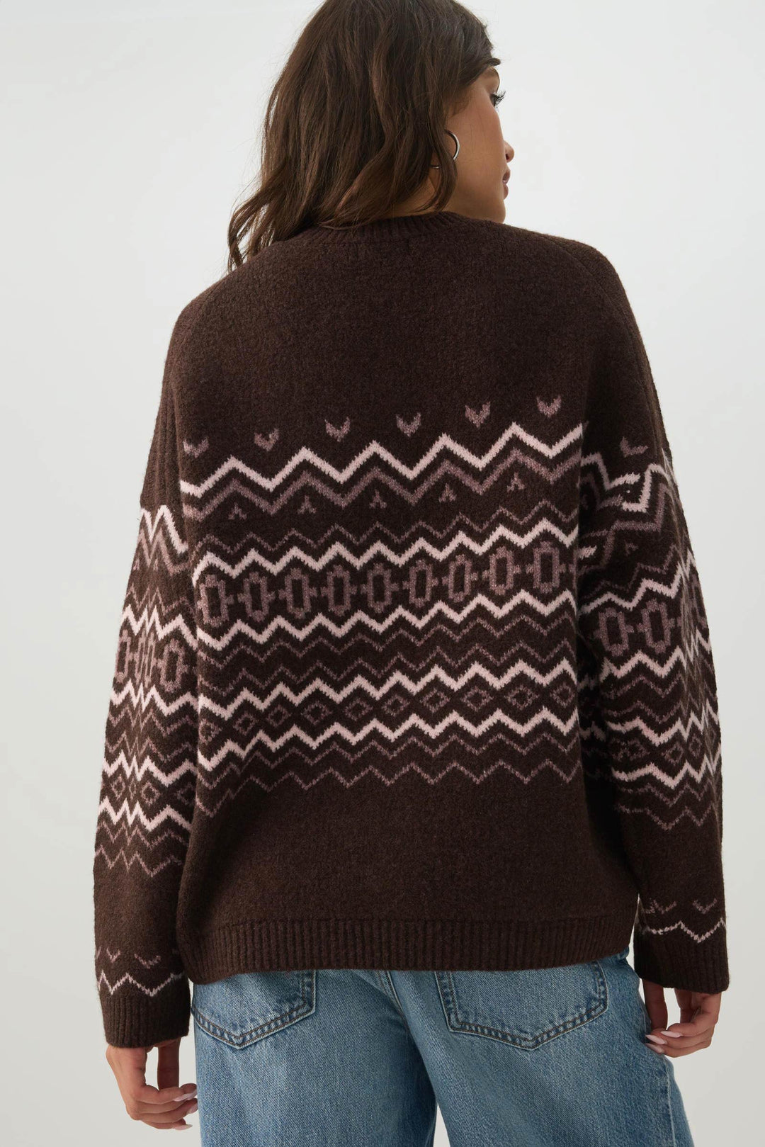 MODERAKNIT™ Geometric Long Oversized Sweater