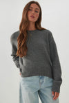 MODERAKNIT™ High Low Bubble Sweater