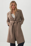 Manteau ceinturé en feutre