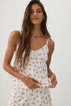 Floral Lace Trim Waffle PJ Set