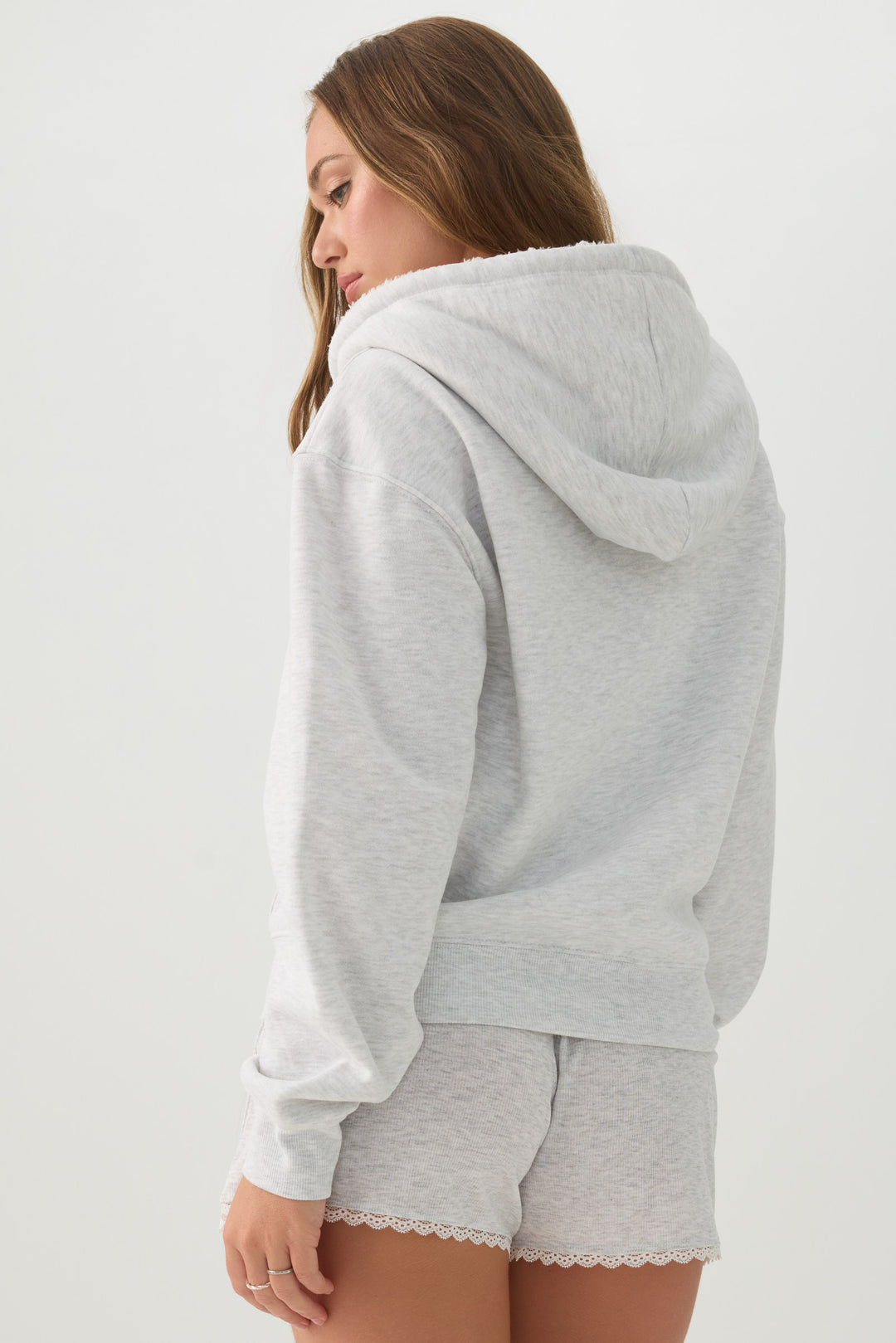 Veste à glissière et capuchon doublé sherpa