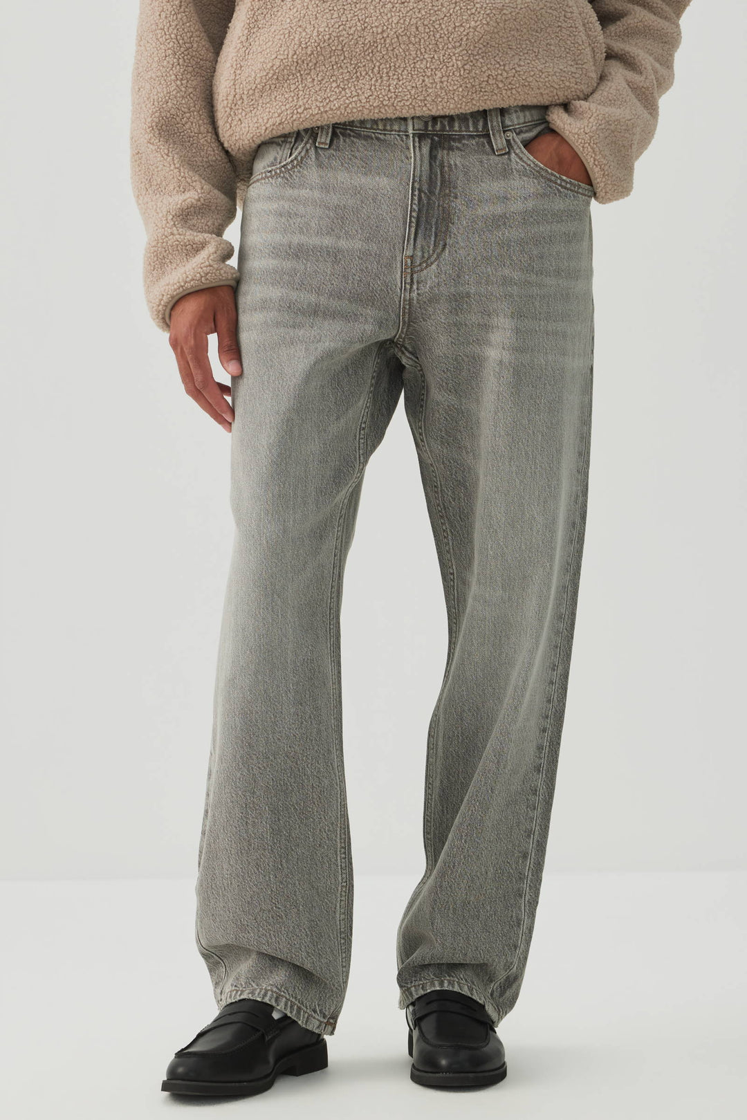 Jeans jambe droite ample