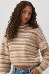 Cropped Striped Marl Sweater