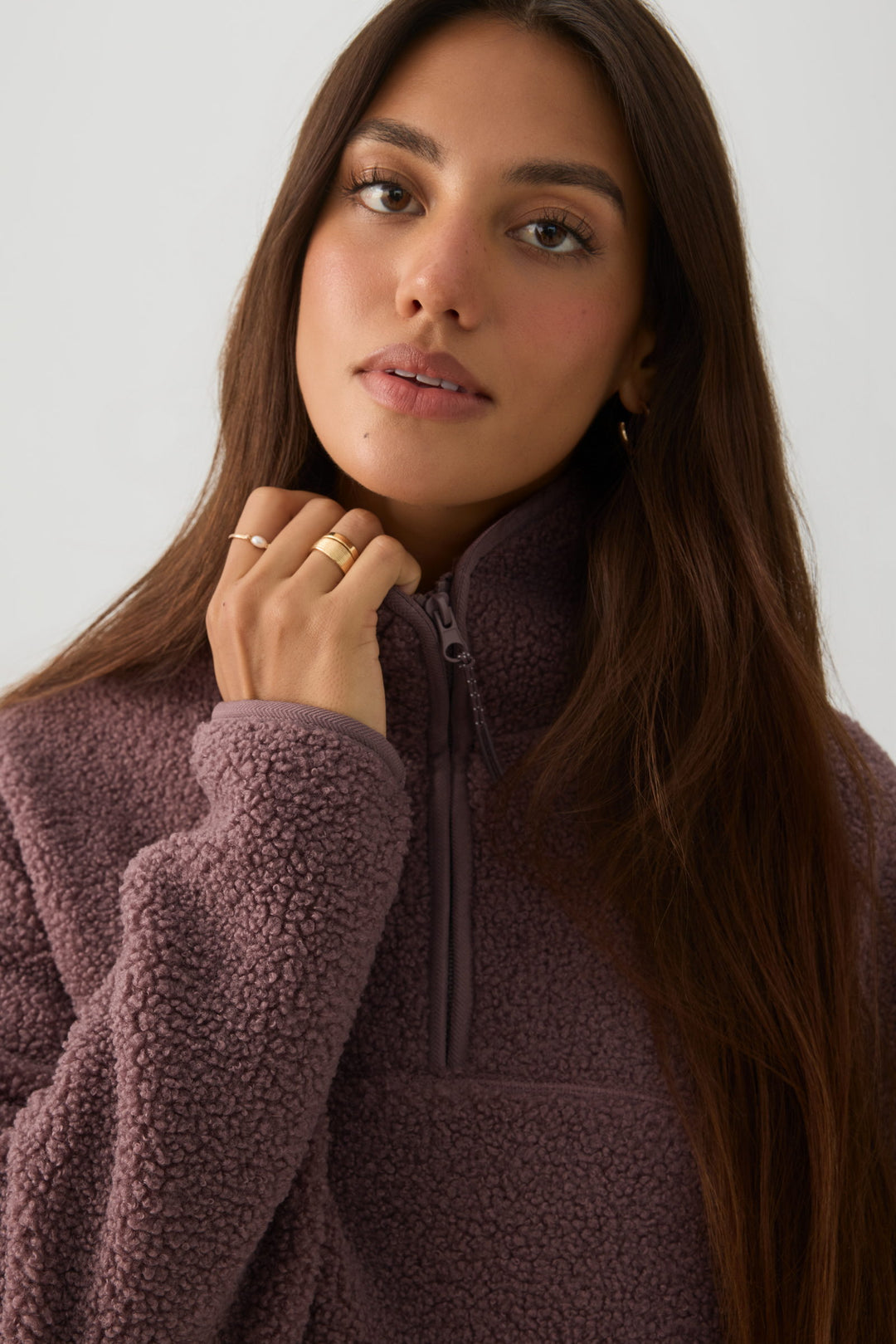 Manteau à glissière 1/4 MADESOFT™ Sherpa