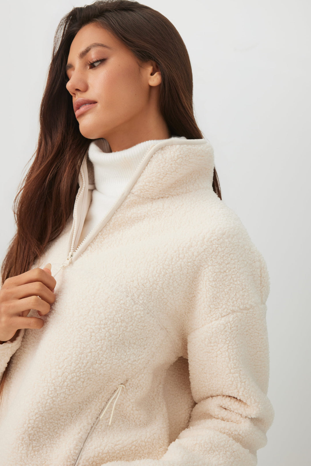 Manteau à glissière 1/4 MADESOFT™ Sherpa