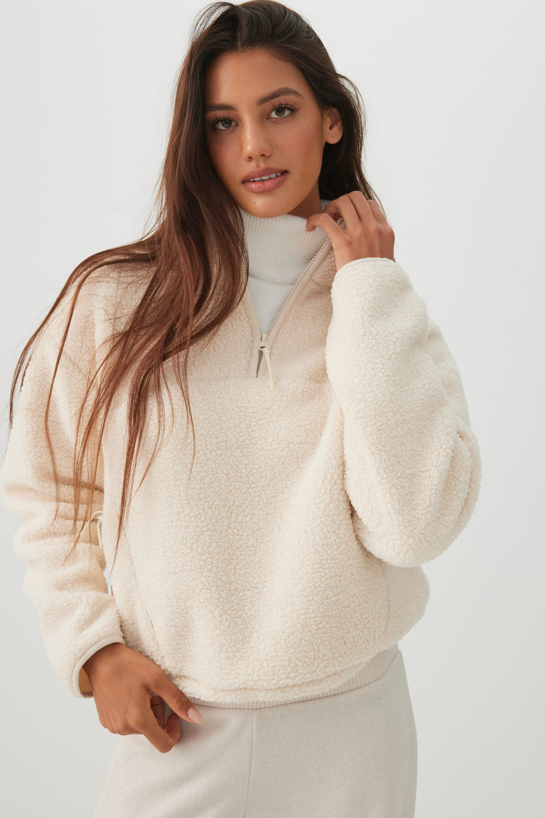 Manteau à glissière 1/4 MADESOFT™ Sherpa