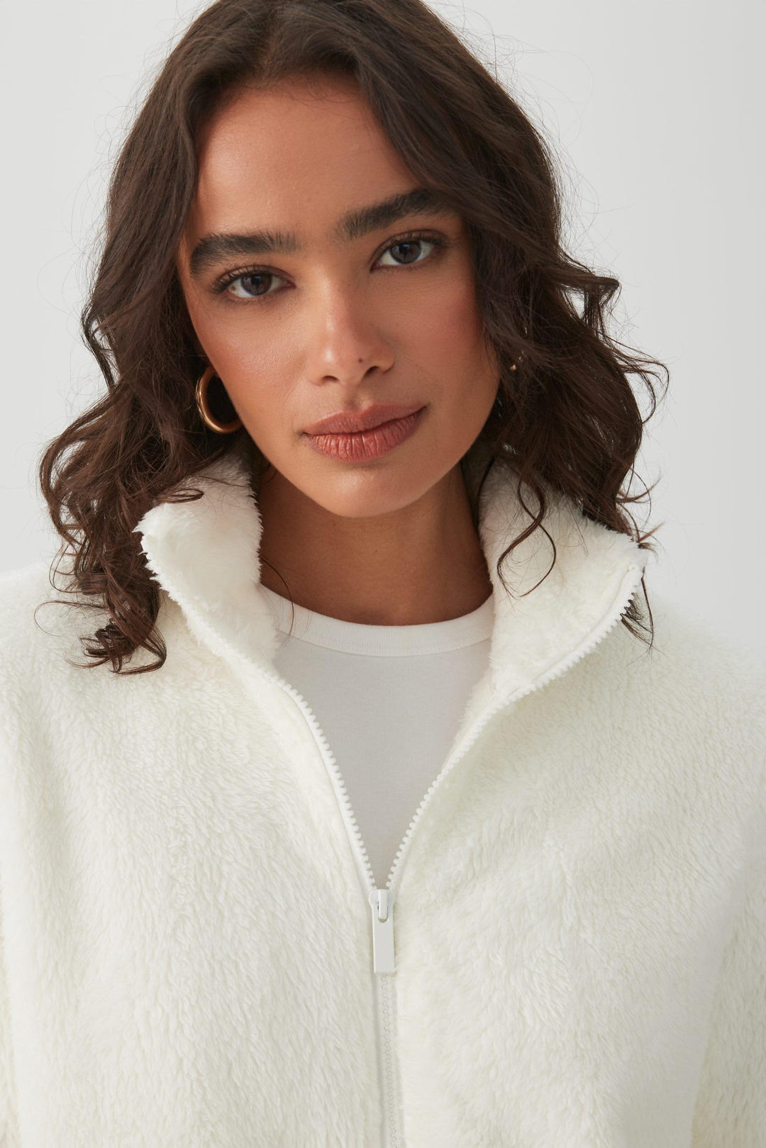 Furry Sherpa Zip Up Jacket