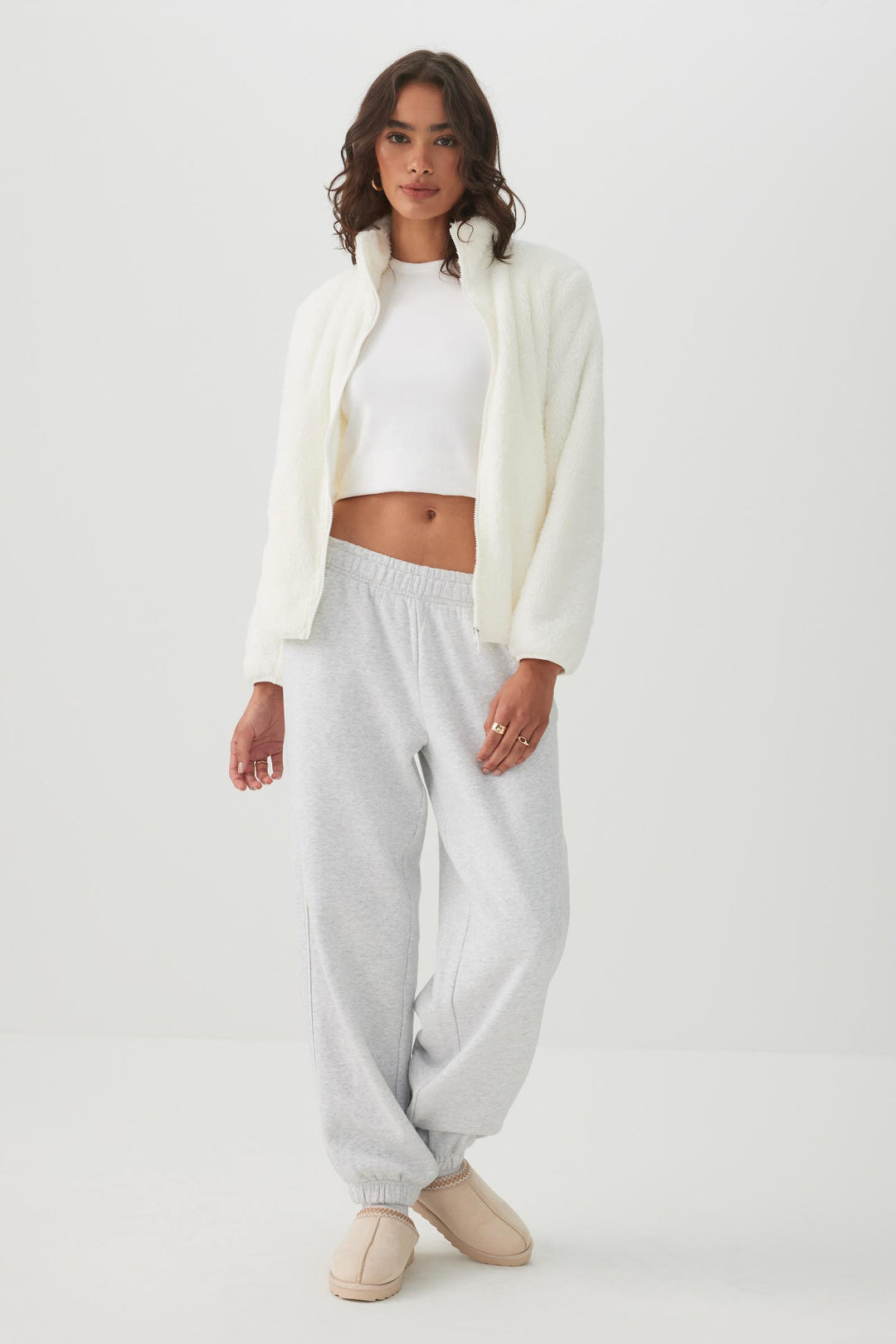 Furry Sherpa Zip Up Jacket