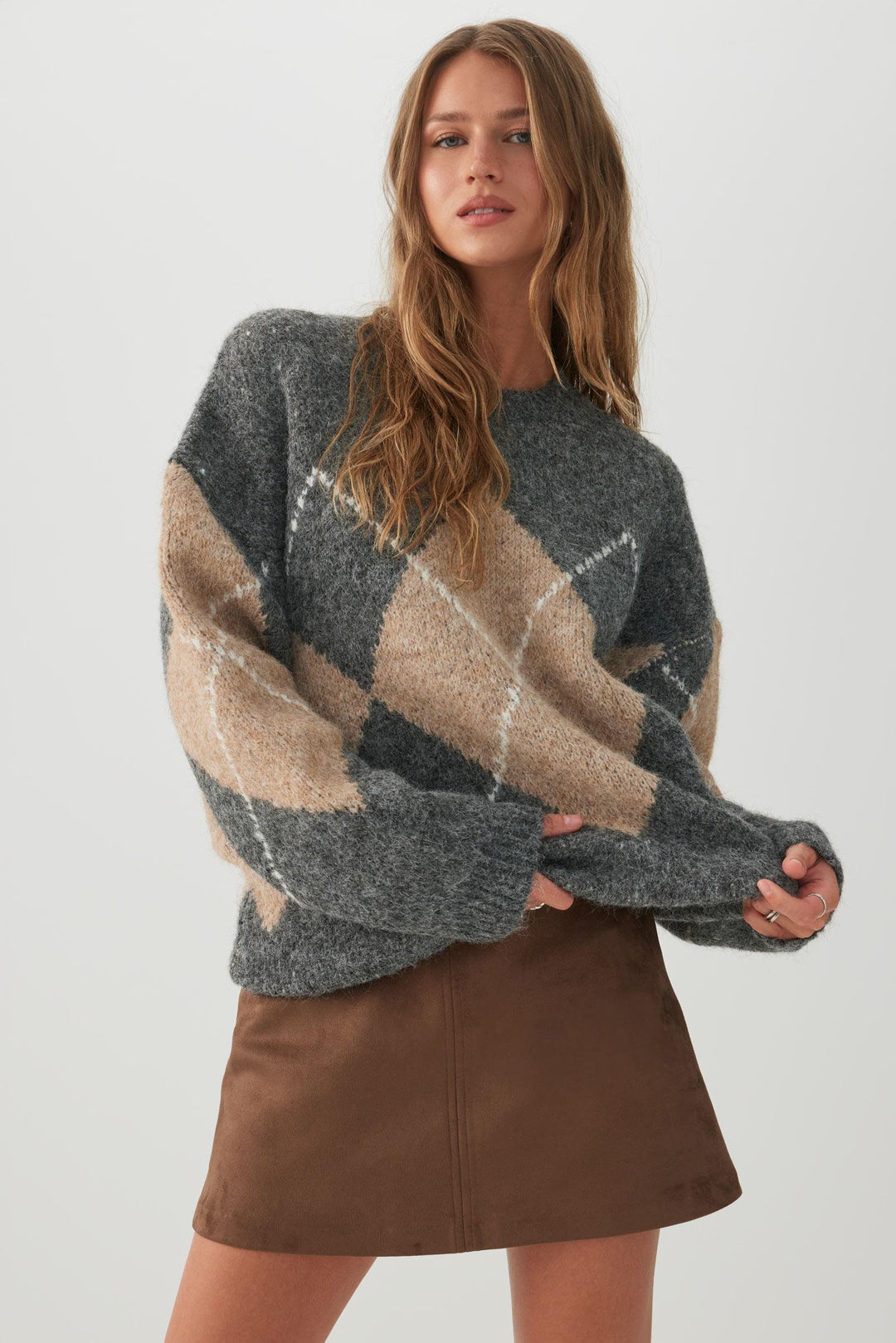 Jupe-short micro en faux suède