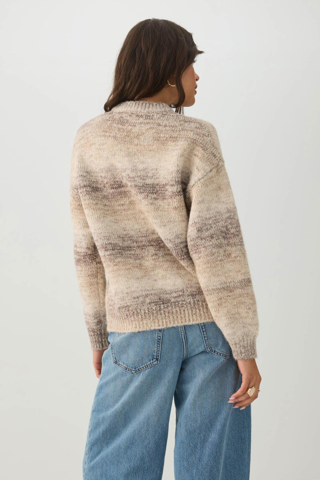Oversized Marled Wool Blend Sweater