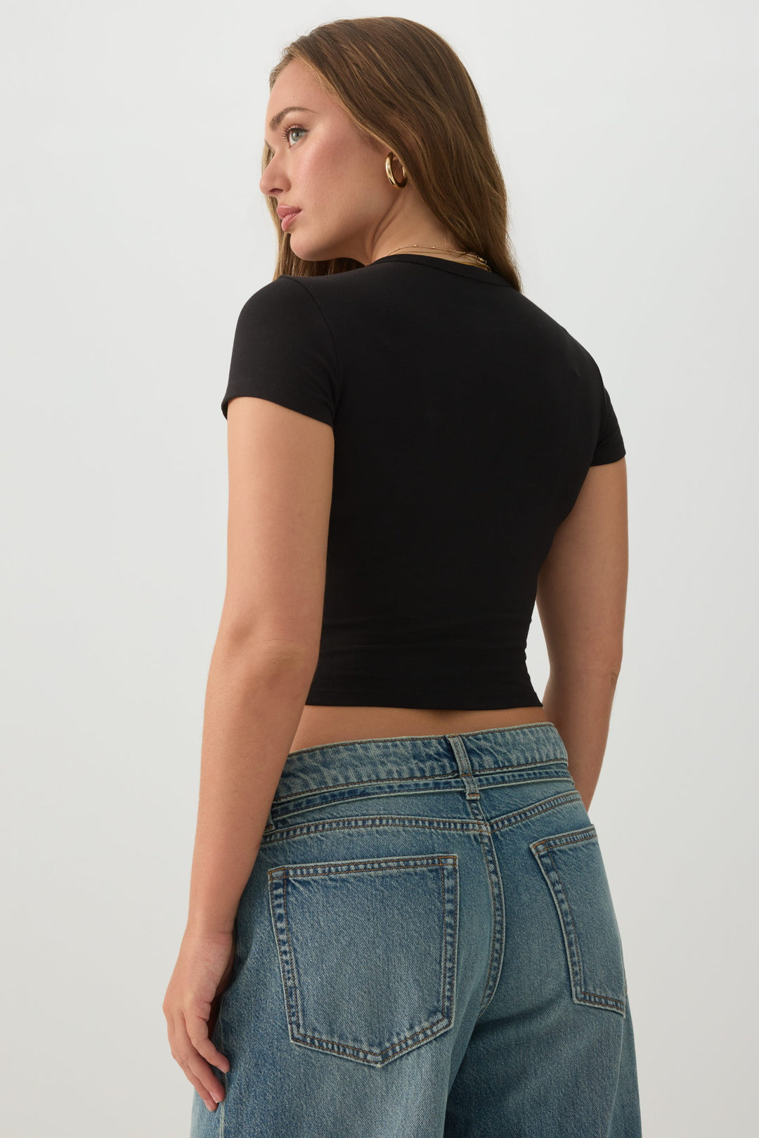 BASICORE™ Crop Cap Sleeve T-Shirt