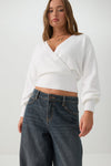 V Neck Wrap Sweater