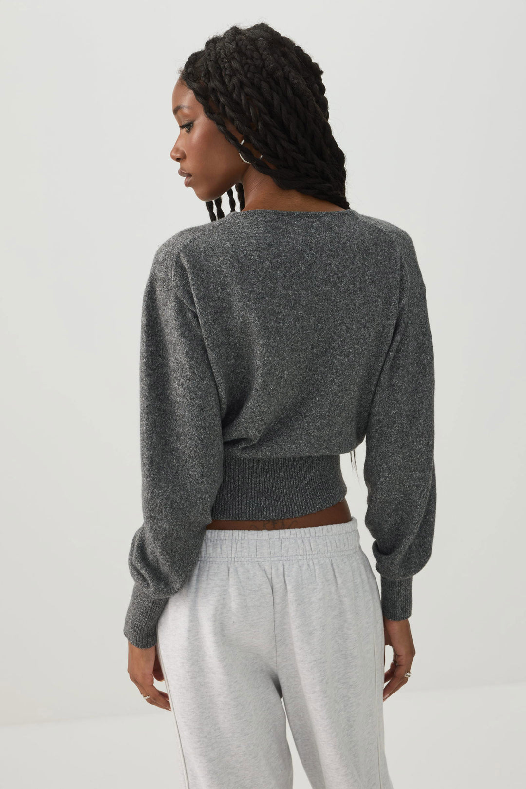 V Neck Wrap Sweater