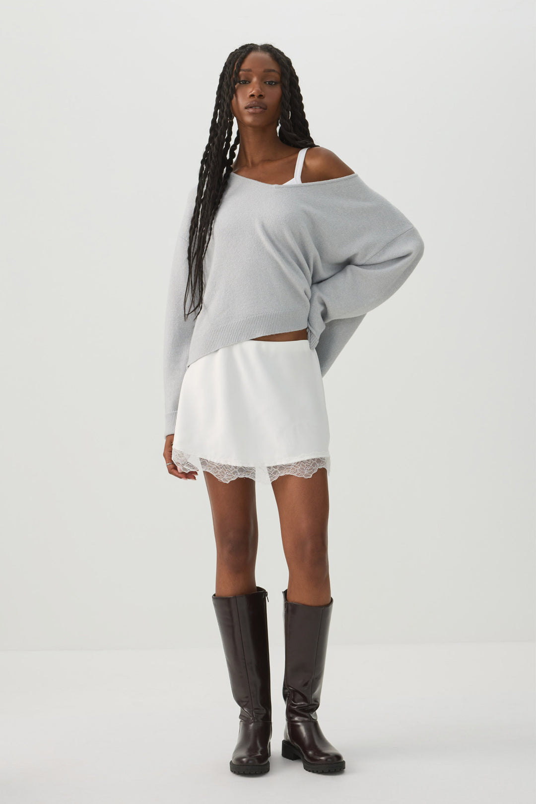 V Neck Knit Sweater