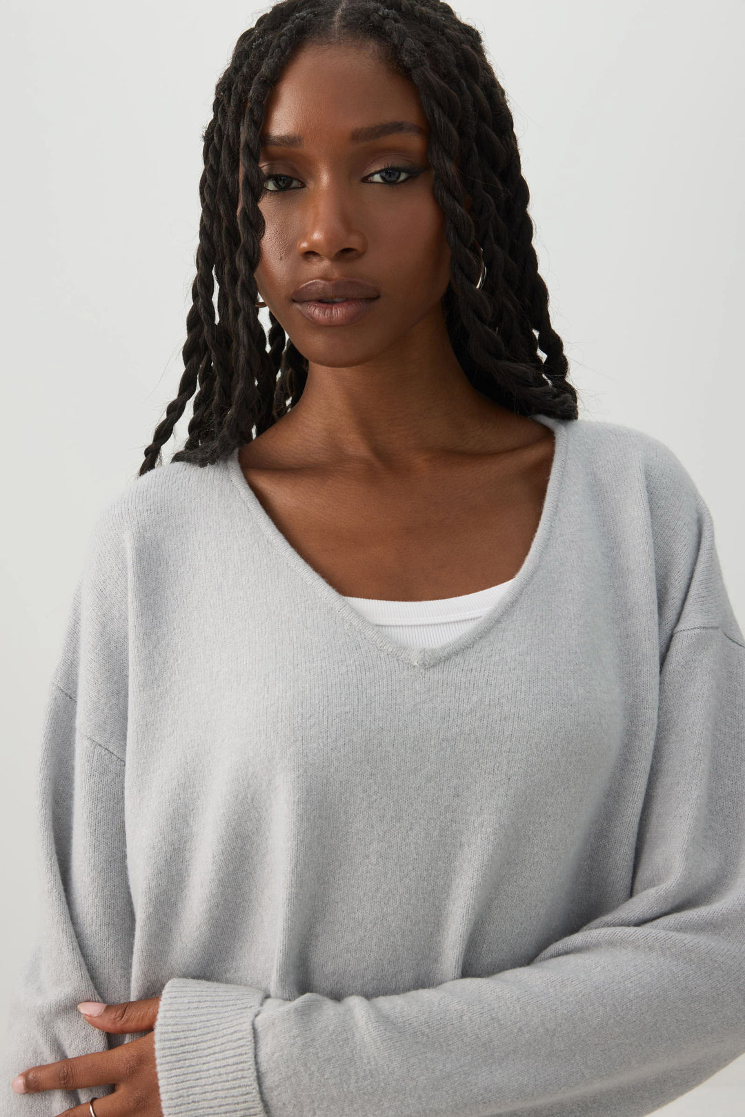 V Neck Knit Sweater