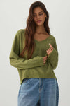 V Neck Knit Sweater