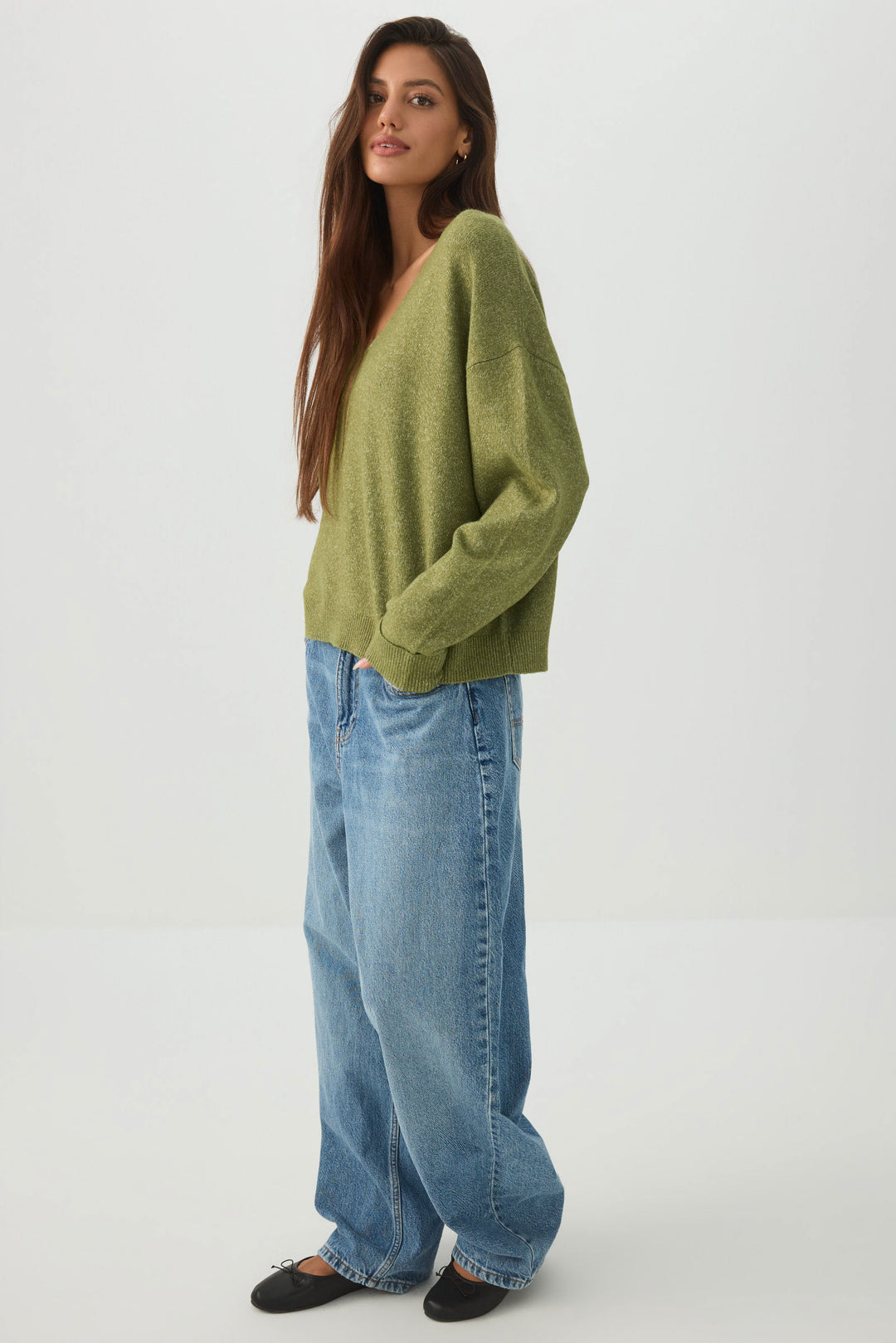 V Neck Knit Sweater