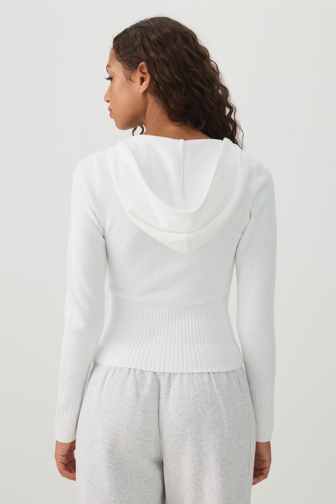 Crop Fitted Zip Up Hoodie