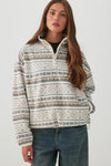 Polar Fleece Quarter Zip Sweatshirt