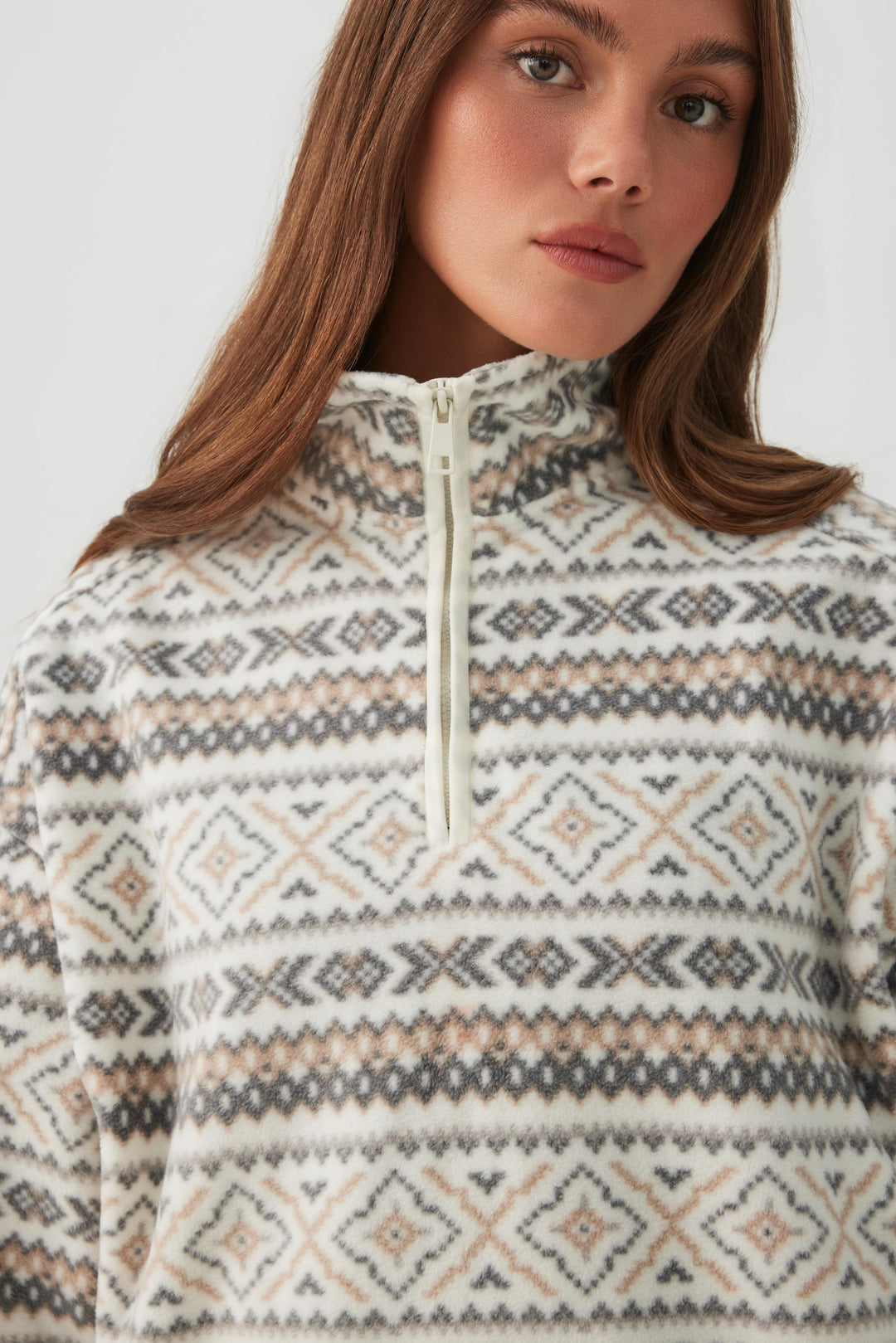 Polar Fleece Quarter Zip Sweatshirt