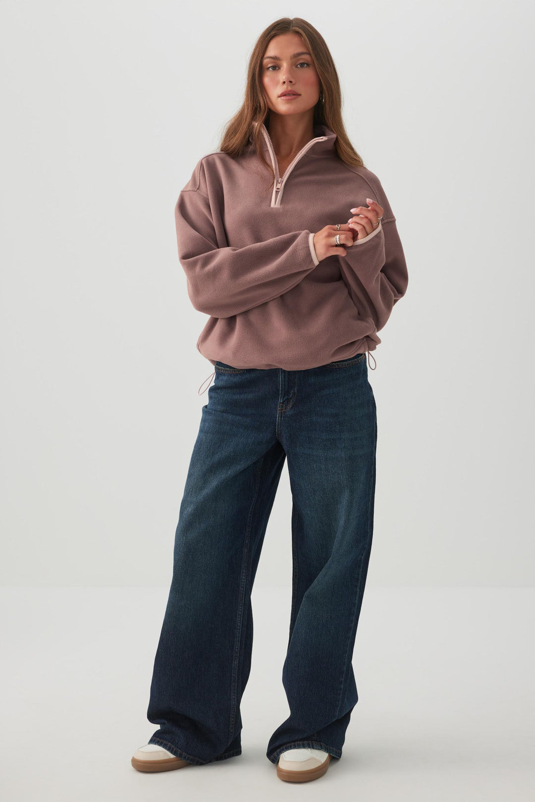 Polar Fleece Quarter Zip Sweatshirt