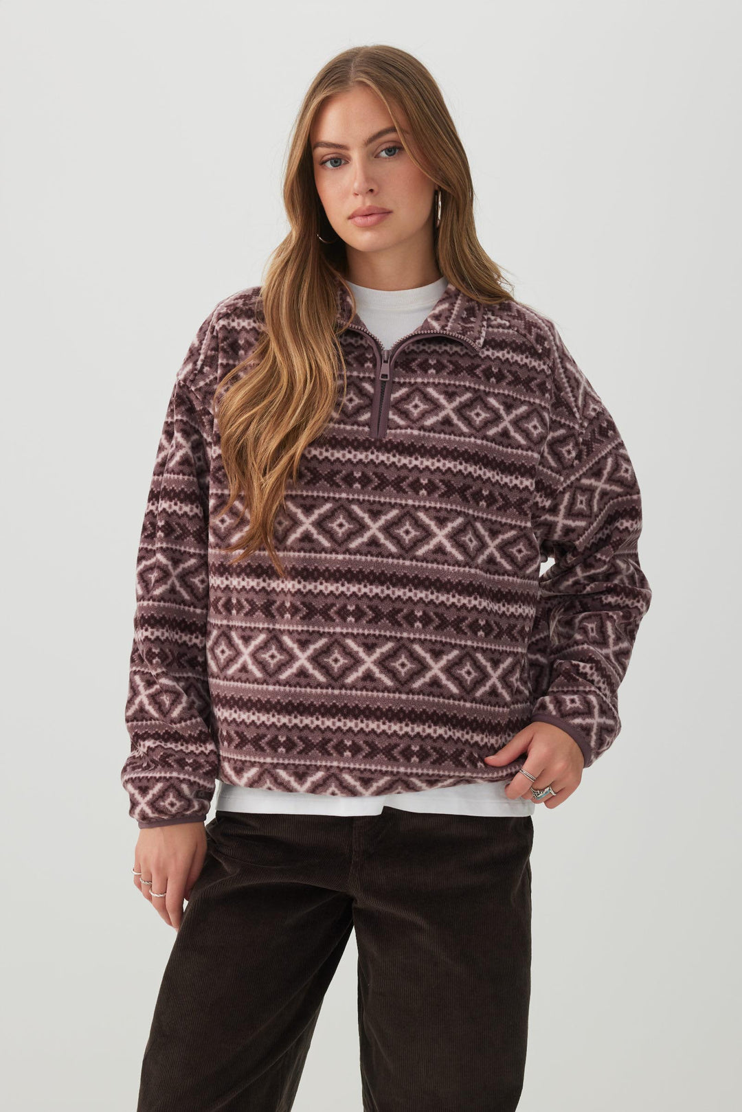 Polar Fleece Quarter Zip Sweatshirt
