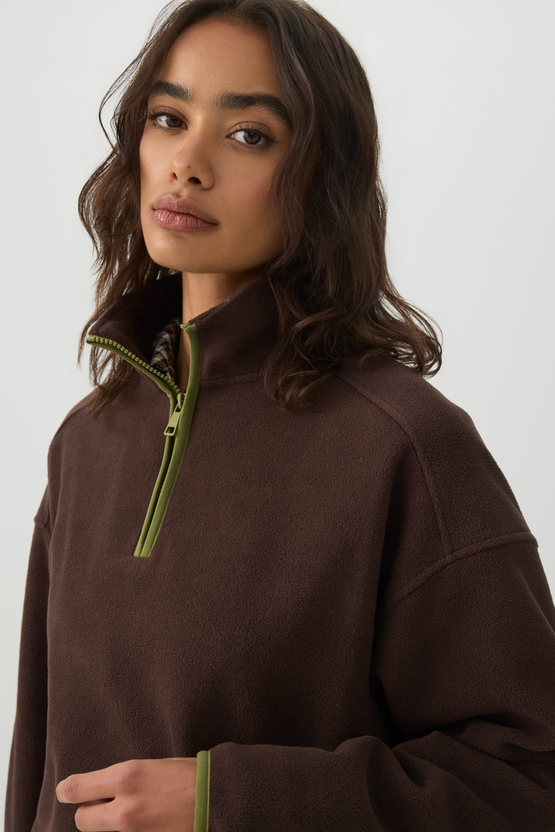 Polar Fleece Quarter Zip Sweatshirt