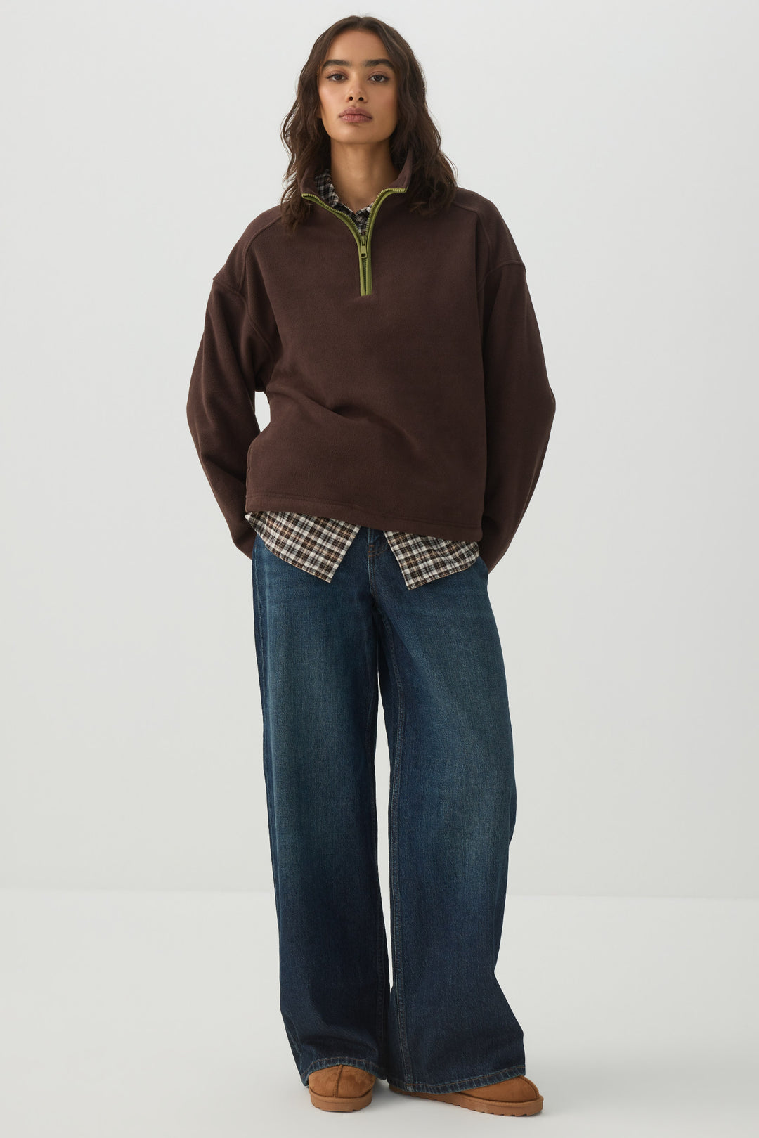 Polar Fleece Quarter Zip Sweatshirt