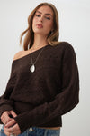 Asymmetrical Cable Knit Sweater