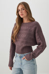 Asymmetrical Cable Knit Sweater