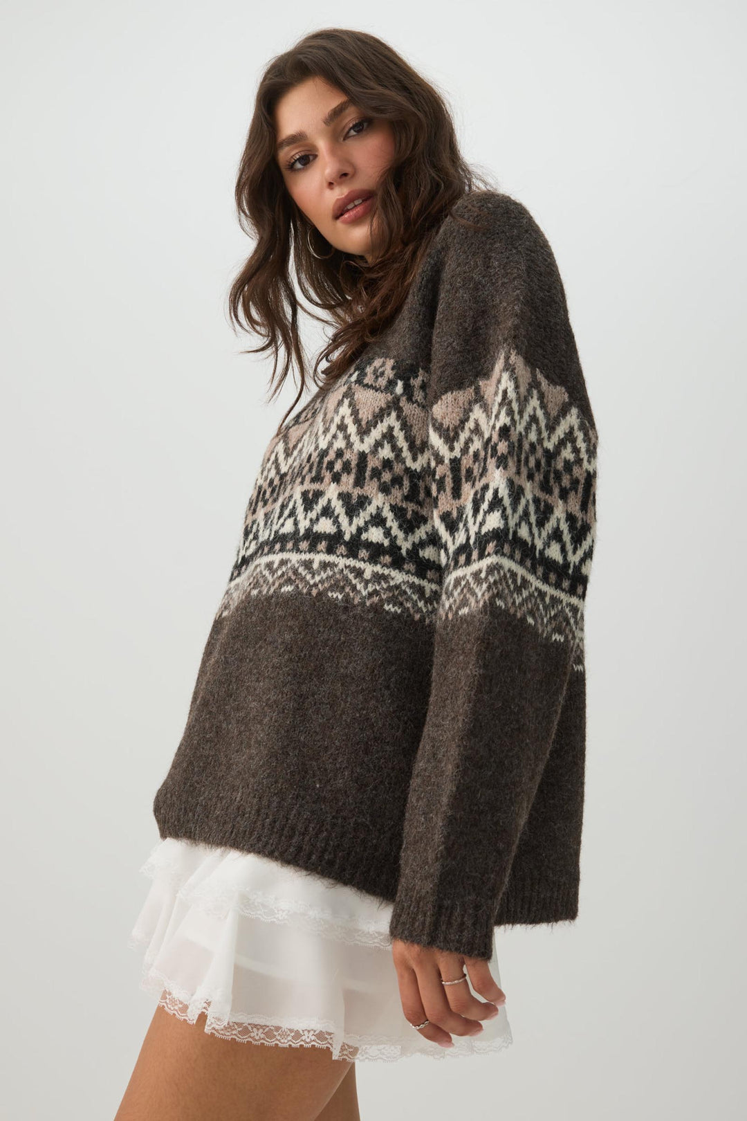 Wool Blend Oversized Sweater