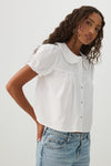 Chemise boutonnée à manches bouffantes