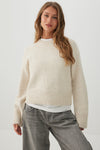 Fuzzy Boxy Crew Neck Sweater