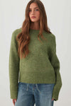 Fuzzy Boxy Crew Neck Sweater