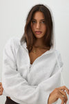 MADESOFT™ Fleece Bubble Hem Zip Up Hoodie