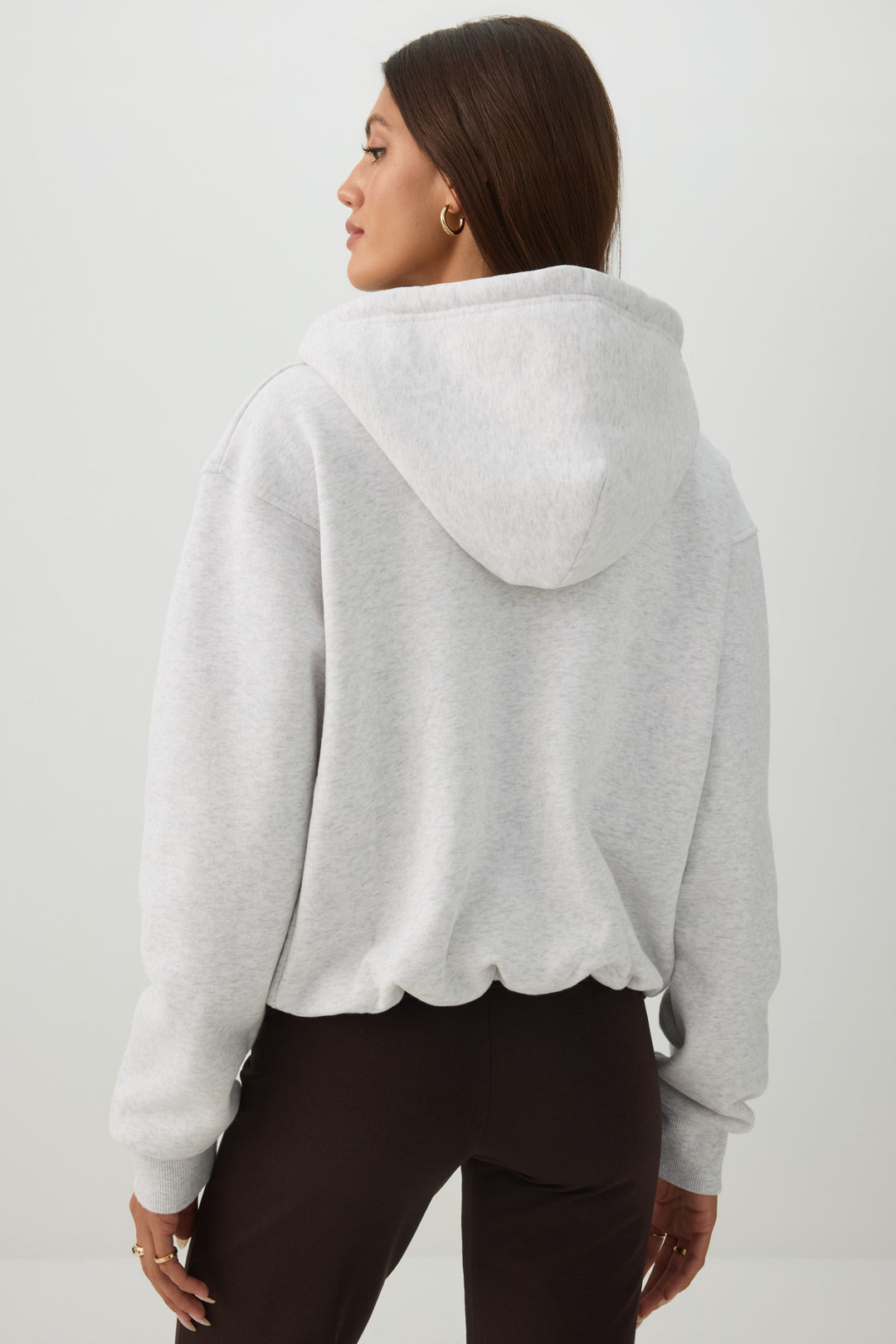 MADESOFT™ Fleece Bubble Hem Zip Up Hoodie