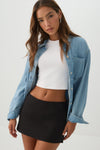 Low Rise Knit Micro Skort