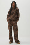 Pantalon à jambe large feuillage Molleton MADESOFT™