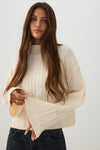 Mock Neck Bell Sleeve Sweater