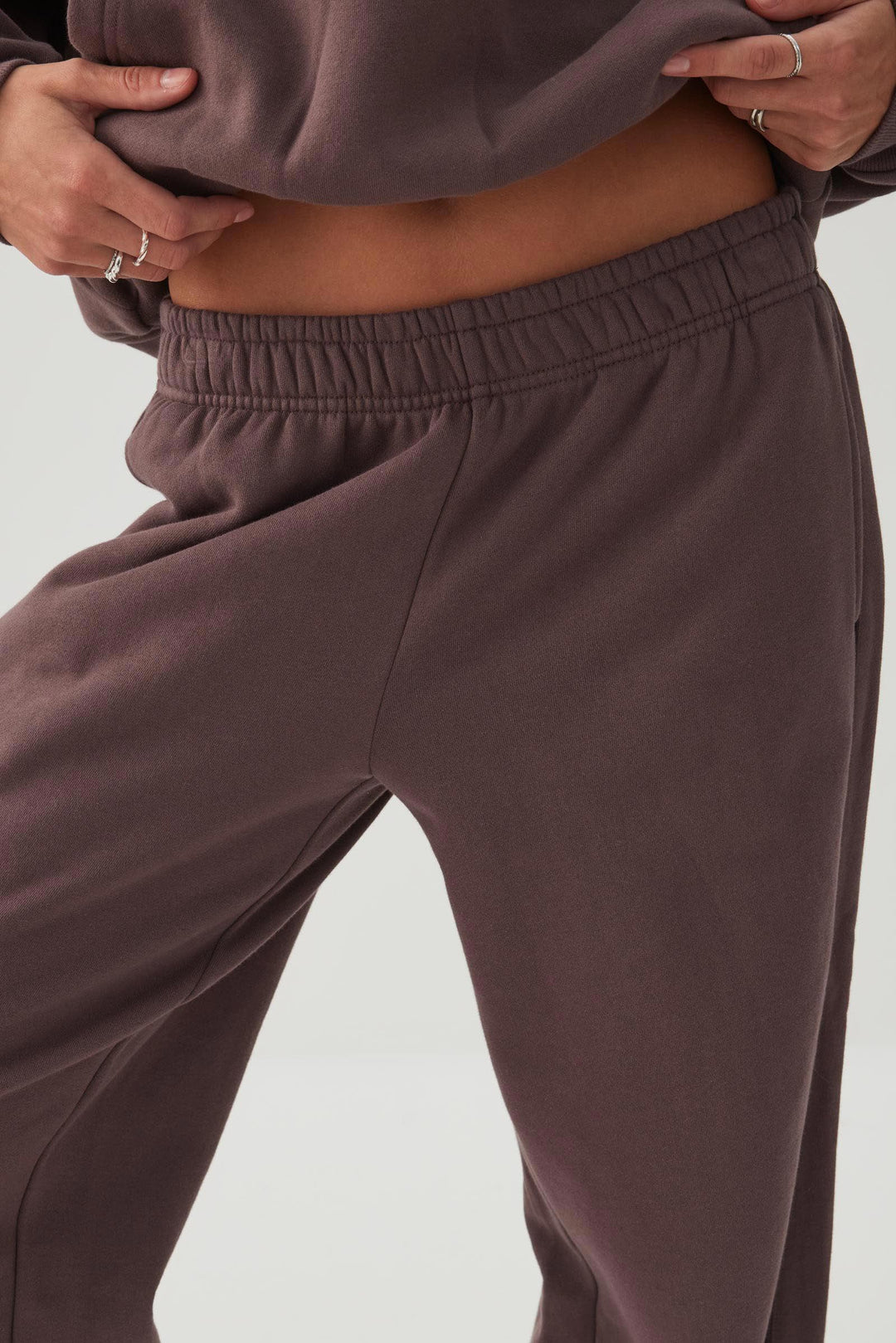 Side Piping Cotton Fleece Sweatpants
