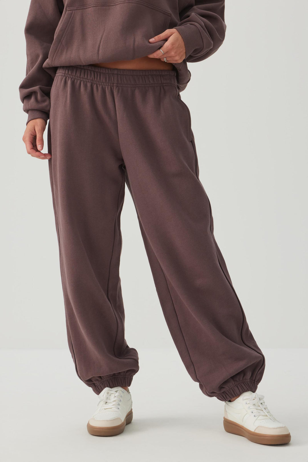 Side Piping Cotton Fleece Sweatpants