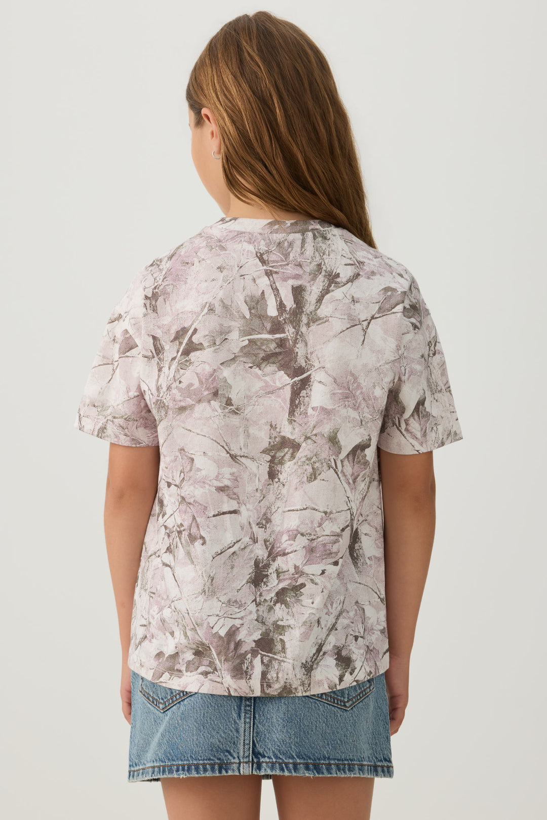 T-shirt ample à imprimé camouflage