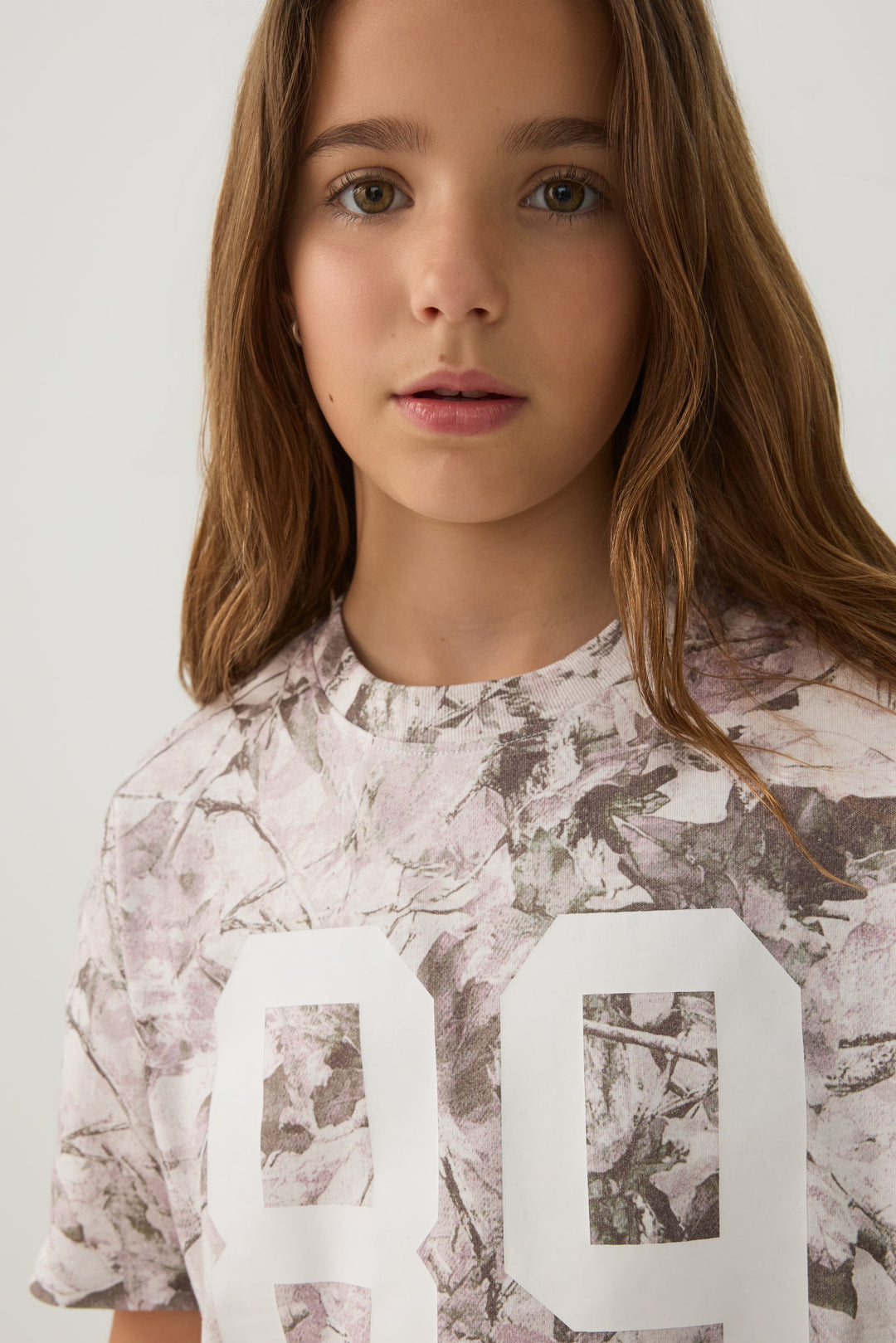 T-shirt ample à imprimé camouflage