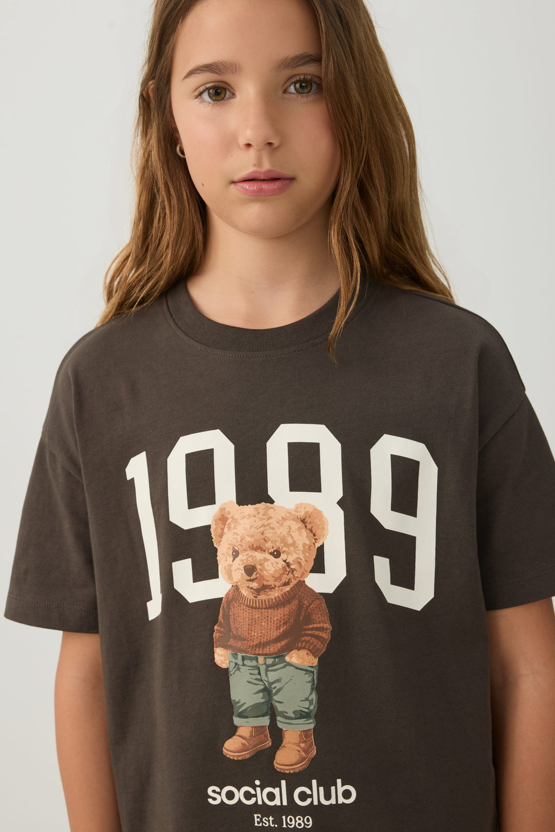 T-shirt ample à imprimé ourson