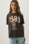 T-shirt ample à imprimé ourson