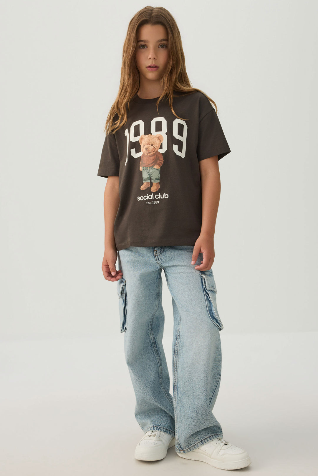 T-shirt ample à imprimé ourson